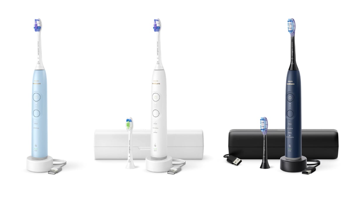 Official product shots of the Sonicare 6100 6500 and 7100