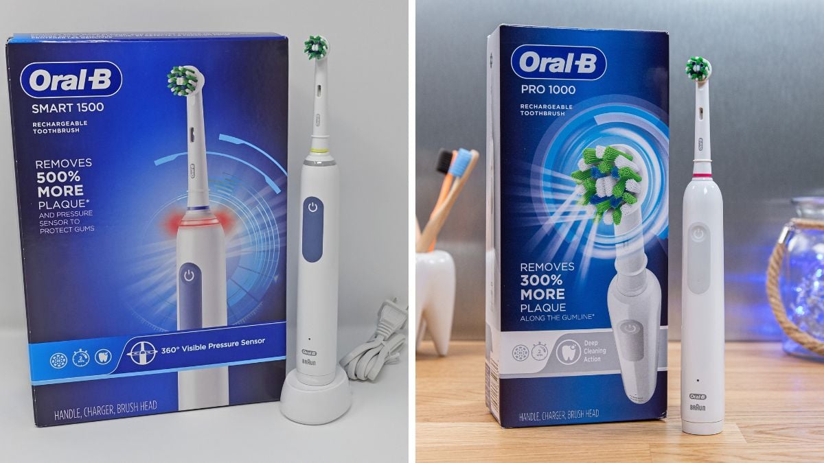 Oral-B Pro 1000 vs Smart 1500 1