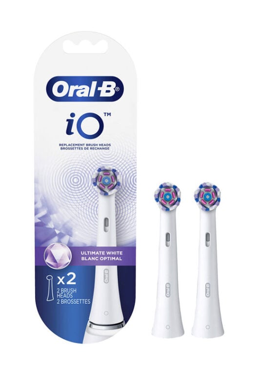 Oral-B iO Ultimate/Radiant White Brush Heads – 2pk – White