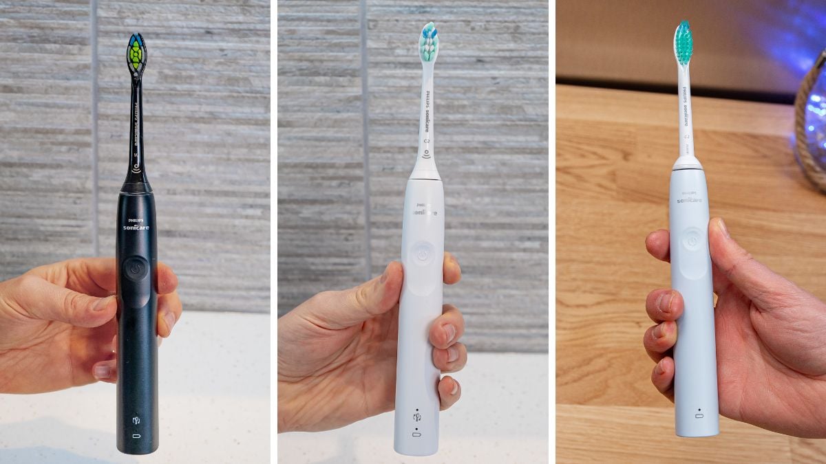 Sonicare brushes with no clenaing modes labels.